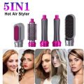 5 in 1 Hair Dryer Hot Comb Set Straightener Styling Tool Hair Dryer Household Best for Women. 
