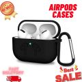 AirPod Pro & 2nd Gen (Generation) Silicone Case With Hook Premium Quality Shockproof Silicone Cover Airpods Pro Case Pouch Soft High Quality Pouch for Airpods. 