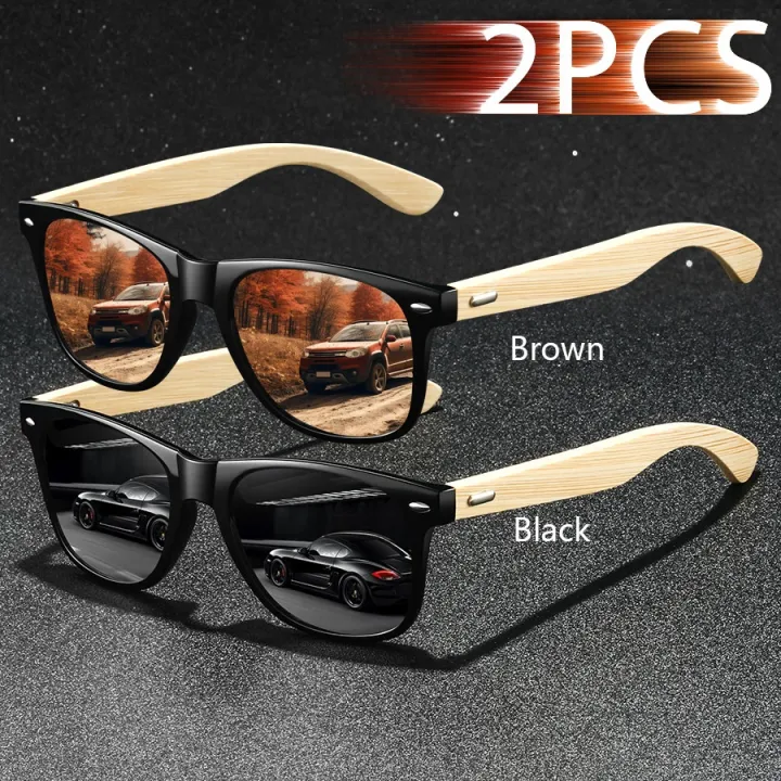 2PCS%20Fashion%20Classic%20Bamboo%20Wood%20Sunglasses%20Men%20Women%20Driving%20Fishing%20Colorful%20Trendy%20Lightweight%20Outdoor%20Goggles%20-%20Image%207