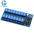 5V 12V 16 Channel Relay Module Interface Board For Arduino PIC ARM DSP PLC With Optocoupler Protection LM2576 Power. 