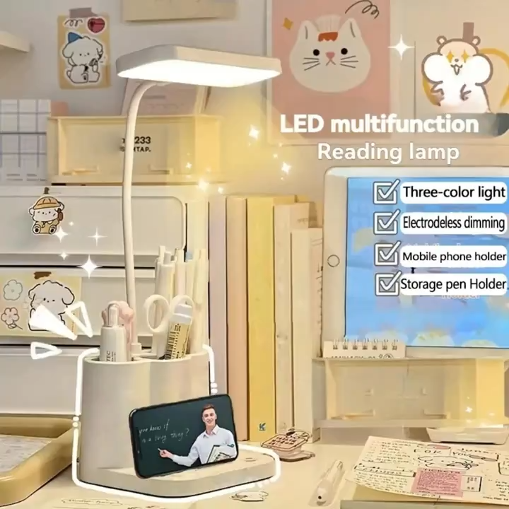 Multi-Functional Rechargeable LED Desk Lamp – 3 Color Lighting Modes ...