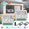 Tuya WiFi Zigbee Smart Garage Door Switch AC 100-240V Mini Gate Opener Module APP Connection and Timing Alexa Voice Control. 