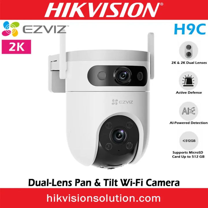 EZVIZ H9c Dual 2K (CS-H9c-R100-8H33WKFL) 3MP+3MP Dual-Lens Pan & Tilt Wi-Fi Camera