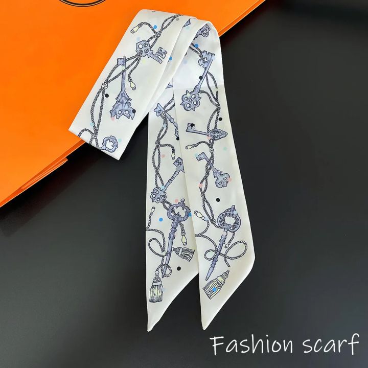 Korean%20Summer%20New%20Luxurious%20Check%20Female%20Decoration%20Twill%20Long%20Ribbon%20Binding%20Bag%20Silk%20Ribbon%20Hair%20Belt%20Hot%20Selling%20Small%20Scarf%20-%20Image%202