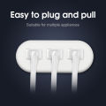 3-Outlet Wall Tap Adapter - 1 to 3 Grounded Outlet Extender, 3-Prong Multi Plug Splitter for Cruise, Home, Office and Dorm. 