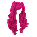 My Little Cos Anime Pinkie Pie Cos PP Pinkamena Diane Pie Cosplay Wig with Ponytails Rose Red Wigs Heat Resistant Synthetic Wigs.