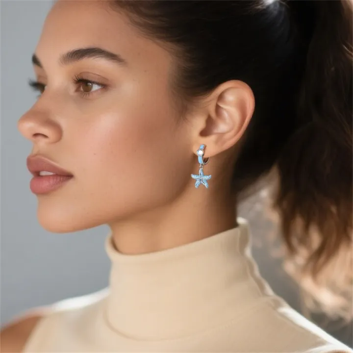 2025%20Stud%20Earrings%20For%20Women%20925%20Sterling%20Silver%20Colorful%20Starfish%20Shell%20Sparkling%20Butterfly%20Luxury%20Fine%20Jewelry%20Girl's%20Earrings%20-%20Image%202
