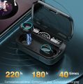 M10 TWS Earphones - 9D Stereo, LED Digital Display, Touch Control, CVC 8.0 Noise Reduction Technology with 2000mAh Mini Power Bank Charging Box - Bluetooth Headphones. 