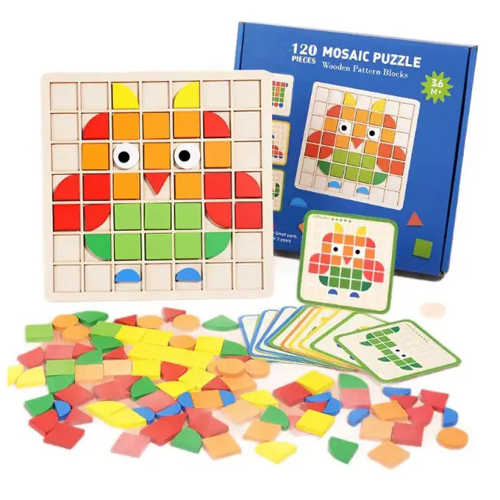 120Pcs%20Wooden%20Mosaic%20Puzzle%20Toy%20Montessori%20Kids%20Wooden%203D%20Geometric%20Shape%20Jigsaw%20Puzzle%20Board%20Set%20Baby%20Early%20Education%20Toys%20for%20-%20Image%207