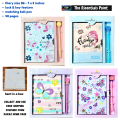Kids Diary with Butterfly Pen and Lock Set B6-7x5 inch 48 Pages - Girls Planner with Creative Sketching Features. 