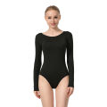 Women Basic Dance Leotard Long Sleeve Adult Team Ballet Leotard Dancewear.