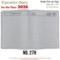 Executive Single Date Diary for the year 2026. 