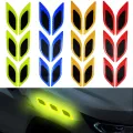 6pcs/Set Car Reflective Stickers Anti-Scratch Safety Warning Sticker for Moto Truck Auto Motor Exterior Decorative Accessories. 