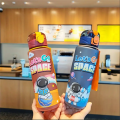 700ml Cosmic Astronaut Themed Insulated Water Bottle Leakproof Flip Lid Carrying Strap Portable Adorable Activities Cup BPA-Free.