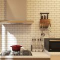 Kitchen Cabinets Wallpaper Wall Stickers White Brick Waterproof and Oil Resistant 40cm High Temperature Resistance Adhesive Home. 