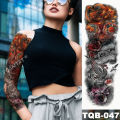 Large Full Arm Sleeve Waterproof Temporary Tattoo Sticker Skul Dragon Snake Lion Wolf Tiger Prajna Fake Tatoo Body Art Men Women. 