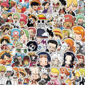 55pcs One Piece Cute Cartoon Stickers DIY Skateboard Phone Case Laptop Motorcycle Waterproof Cool Anime Sticker Decals Toy. 