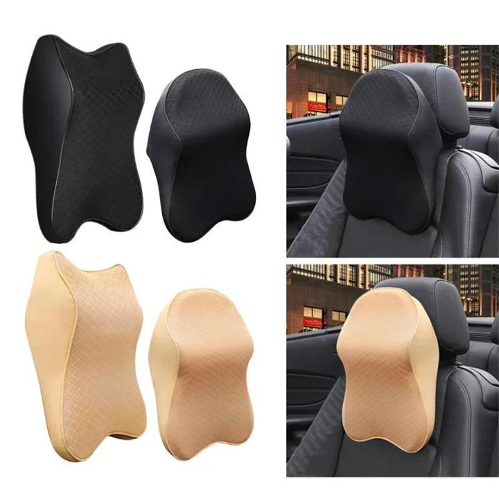 Car Neck Cushion Seat Pillow Headrest Lumbar Support for Back Pain Relief Office Chair Memory Foam Ergonomic Design