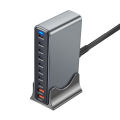 800W GaN Charger USB C Fast Desktop 10-port USB Type C PD3.1 Charger Fast Charging for iPhone 16 15 14  S24  Laptop. 