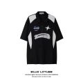 Polo shirt set + Korean-style fashion men's shorts. 