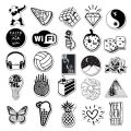 Black and White stickers. 
