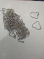 BALL CHAIN , key chain tag key ring only silver clour 10 cm. 
