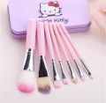 Hello Kitty 7 Pieces Brush Set, Mini Makeup Brush Set With Box. 