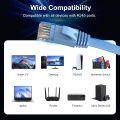Cat 6e/Cat6 Ethernet Cable High Speed with Network Patch Cords, LAN Cable Clips with Rj45 Connector for Router Modem.