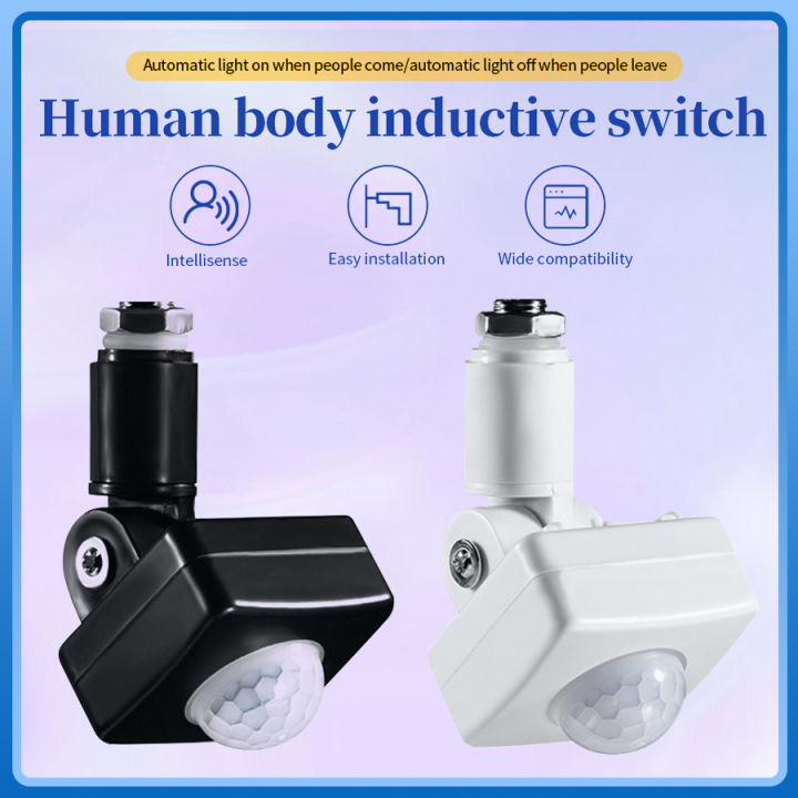 LED Motion Sensor Automatic PIR Infrared Detector Adjustable Delay Time ...