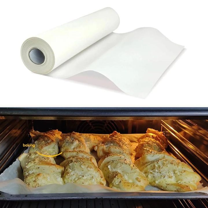 Pack Parchment Paper Roll for Baking Parchment Baking Paper with Serrated Cutter Roll for Cooking Air Fryer Steaming Bread