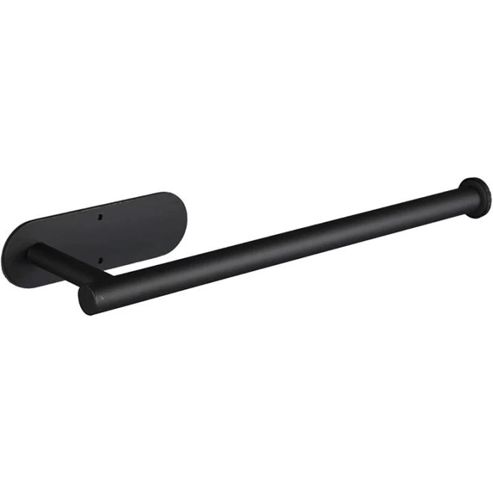 Wall Mount Toilet Towel Paper Holder Adhesive Black Silver Kitchen Roll Paper Stand Hanging Napkin Rack Bathroom Accessories WC