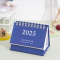 2025 Simple Style English Mini Desk Calendar Desktop Display Portable Calendar Desktop Decoration Handmade Diary. 