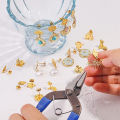 10pcs Stainless Steel Earring Posts with Loop Hole Star Moon Pattern Ear Studs Base for DIY Earring Jewelry Making Supplies. 