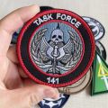 8.5CM TASK FORCE 141 Badges Fabric Appliques Embroidery Patches Hook And Loop,Tactical Backpack Emblem Armband Clothes Stickers. 