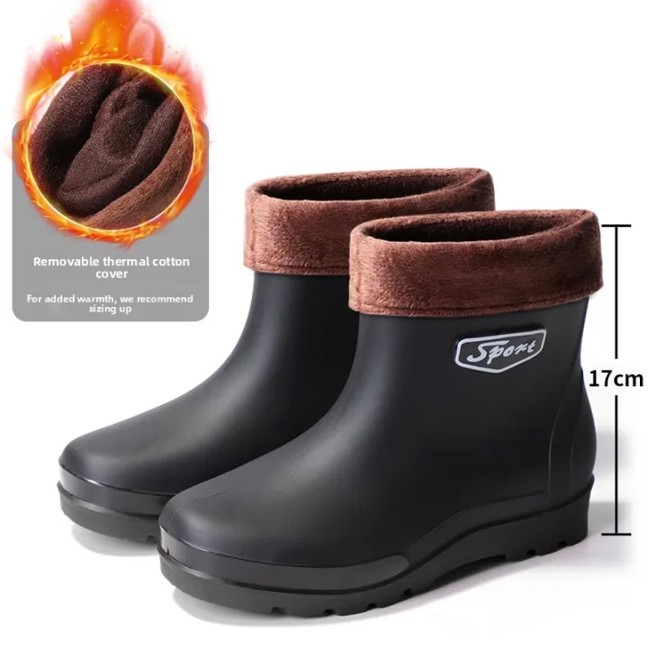 Short%20and%20Medium%20Tube%20Men's%20Bundle%20Rain%20Shoes%20Night%20with%20Reflective%20Strip%20%20Shoes%20Waterproof%20Shoes%20Elastic%20Band%20Waterproof%20-%20Image%206