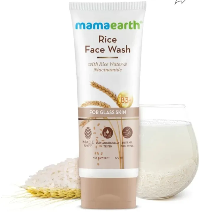 Mamaearth%20Rice%20With%20Rice%20Water%20&%0ANiacinamide%20for%20Glass%20Skin%20Face%20Wash%20(100%20ml)%20-%20Image%202