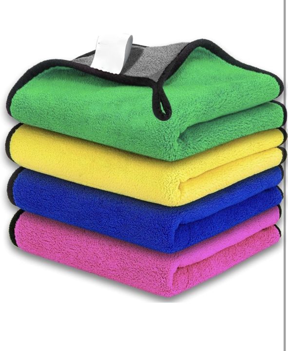 40x40 Cm Wiping Cloth Talo 16x16 Inch Microfibre Cloth 600 GSM, 40cm x 40cm Cloth Car Bike Cleaning, Kitchen Cleaning Towel Polishing Towels Multipurpose Automotive Ultimate Cleaning Cloth