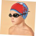 Children Cartoon Swimming Cap Kids Elastic Fabric Swiming Pool Water Sport Protect Ears Hat Swim Bathing Hats Caps Boys Girls. 