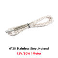12V/24V 40W 50W 30W Ceramic Cartridge Heater 6*20mm 1M /2Meter Cable 3D Printer Print Head Induction Heater Heating Tube element. 