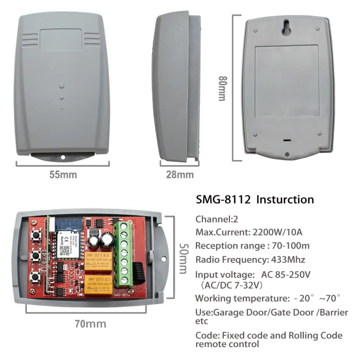 Zigbee%20WiFi%20Smart%20Tuya%20Garage%20Door%20Opener%20Gate%20433,92mhz%20433mhz%202ch%20Receiver%20Fixed%20Rolling%20Code%20Multi-Brand%20Controller%20Switch%20-%20Image%206