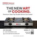 Glass Top Gas Cooker Double Burner. 