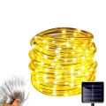7m 50LED Outdoor LED Solar Tube Rope Fairy Light Waterproof Christmas Decoration String Lamp For Garden Fence Yard Balcony.