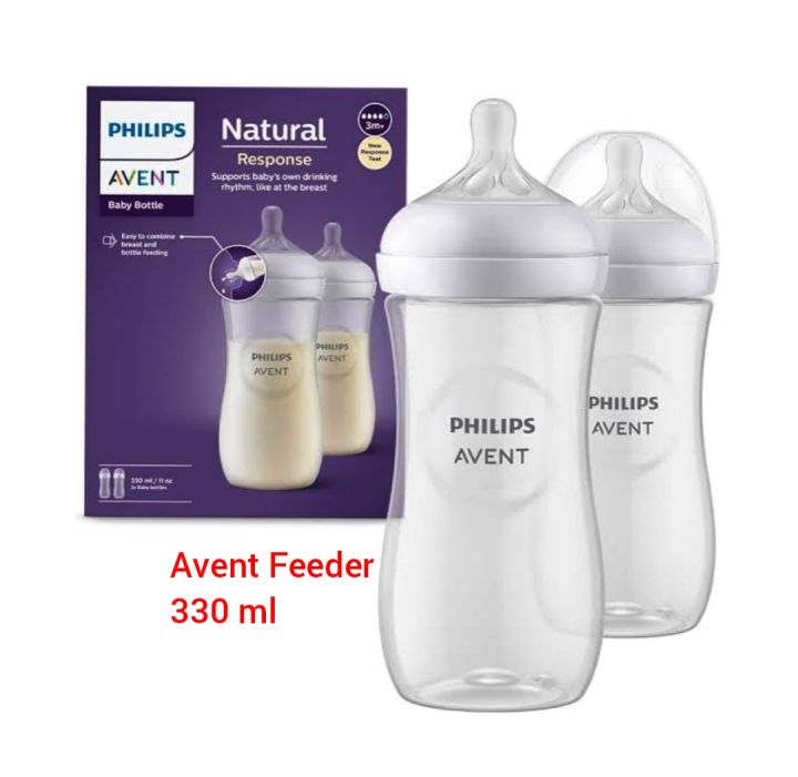 Avent Feeder Bottle 330 ml Bottle 1 pcs Plastic(Indonesia) 3 Months+ Nipple
