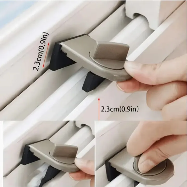 No Punching Sliding Door Lock Sliding Window Safety Lock High-Rise Anti ...