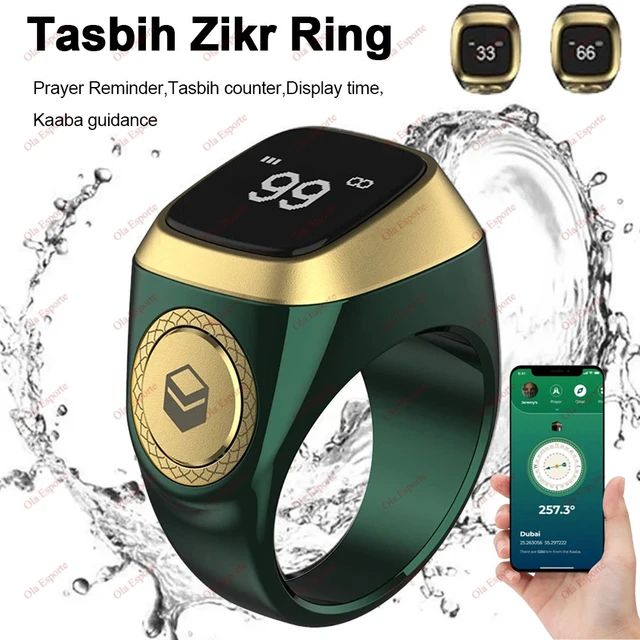 AFG Smart Tasbih Tally Counter Ring for Muslims Zikr Digital Tasbeeh 5 Prayer Time LE | Malaysia