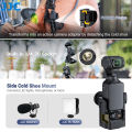 JJC Clod Shoe Mount Adapter for Osmo Pocket 4 3 Camera with Pocket 3 Expansion Adapter for DSLR Hot Shoe Mount Accessories.