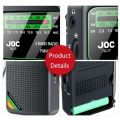 Portable Radio AM/FM/SW Pocket Radio with Rechargeable Battery Good Reception Supports Wired Earphone Mini FM Receiver Radios. 