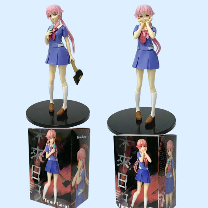 Future Diary REDIAL Yuno Gasai Yukiteru Amano School Uniform Anime Figurine Bishoujo Model Toy Fans Birthday Holiday 