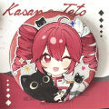 58mm Anime Kasane Teto Cosplay COSTUME Badge Pin SPTE Tinplate Brooch Prop Xmas .
