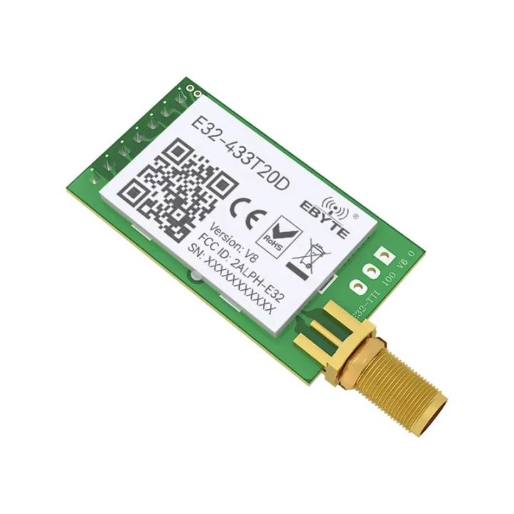 5P LoRa 433MHz Wireless Rf Module Iot Transceiver CDSENET E32-433T20D ...